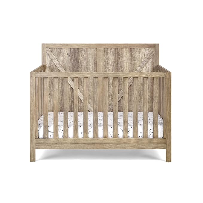 Suite Bebe Barnside 4-in-1 Convertible Baby Crib in Vintage Chestnut