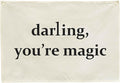 Nursery Canvas Banner Wall Decor Hanging Rectangular Flag Sign Art for Baby Kids Boy Girl,Babyroom Bedroom Playroom Decor,Christmas Gift for Nursery Wall Decor-Darling You’re Magic-28.5"L x 20"W