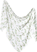 Copper Pearl Large Premium Knit Baby Swaddle Receiving Blanket Fern
