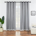 XiDi Girls Curtains for Bedroom with Star, Ideal for Kids Room with Unicorn Theme, Blackout Curtains for Living Room Princess Room Deco 96 inchs Long 52 inches Wide 2 Panel Grey