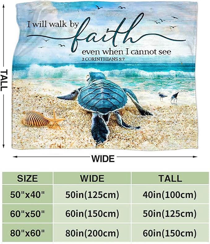 Tijuboni Sea Turtle Ocean Throw Blanket Beach Nautical Gifts for Women Men Girls Boys Kids Adults Soft Flannel Fleece Blanket for Couch Sofa Bed Home Decor 40"x50"