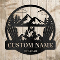 Custom Metal Signs Metal Name Sign Metal Wall Art Split Letter Monogram Wall Decor Metal Wall Art Last Name Sign Family Name Sign Personalized Wedding Gift Fire Pit Sign Outdoor Decor Cabin Sign
