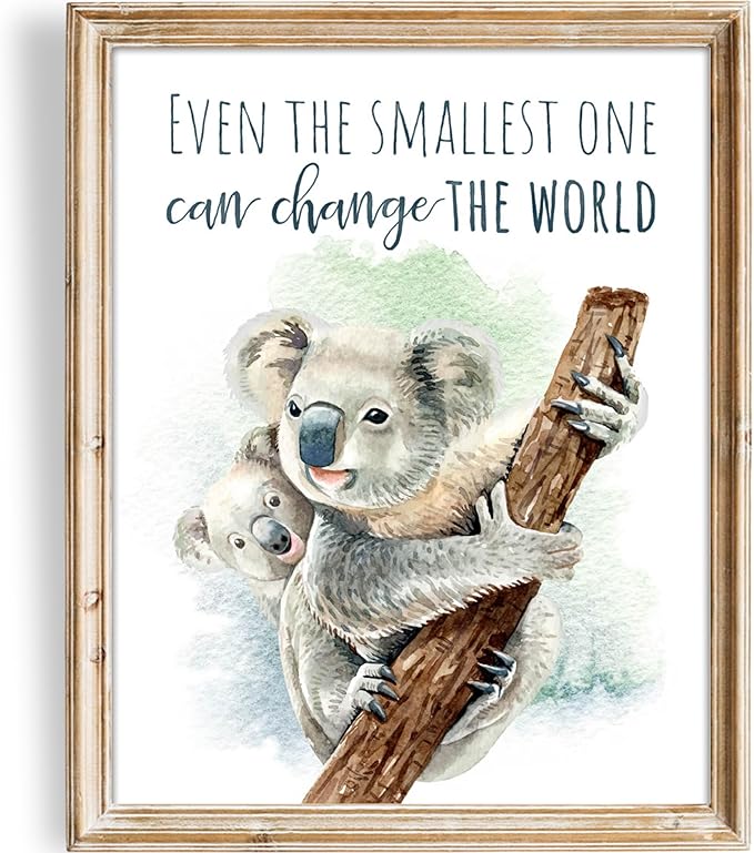DREAM BIG PRINTABLES Koala Parent and Child Wall Art Print - Unframed - 8x10 | Inspirational Quote - Motivational Wall Art - Nursery Decor for Boys Room or Girls Room | Unisex Newborn Baby Gift