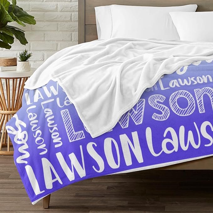 Dr.TOUGH Personalized Blankets with Name Customized Baby Blankets for Girls Boys Adults Monogrammed Blankets and Throws Christmas Birthday Mothers Valentines Day Gift (Z-Colorful 04, 40''×50'')