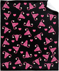 Thuswarm Cute Uterus Heart Flannel Throw Blanket Warm Cozy Soft Funny Print Blankets for Bed Couch Sofa Room Decoration Gifts 40"×30" XSmall for Pets