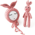 Jastore Infant Newborn Photography Prop Photo Crochet Boys Girls Knit Toy Rabbit Hats