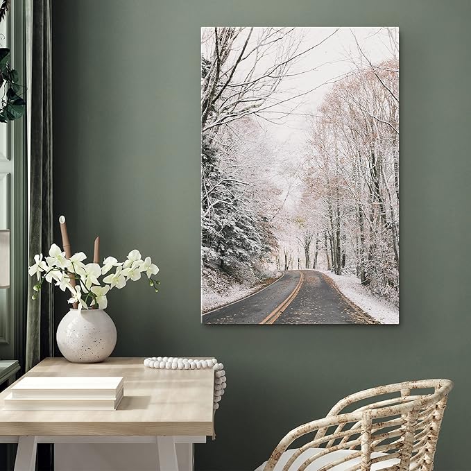SIGNWIN Canvas Wall Art Woodland Nursery Decor Winter Trees Cool Dramatic Forest Multicolor Nature Photography Rustic - 24x36 inches