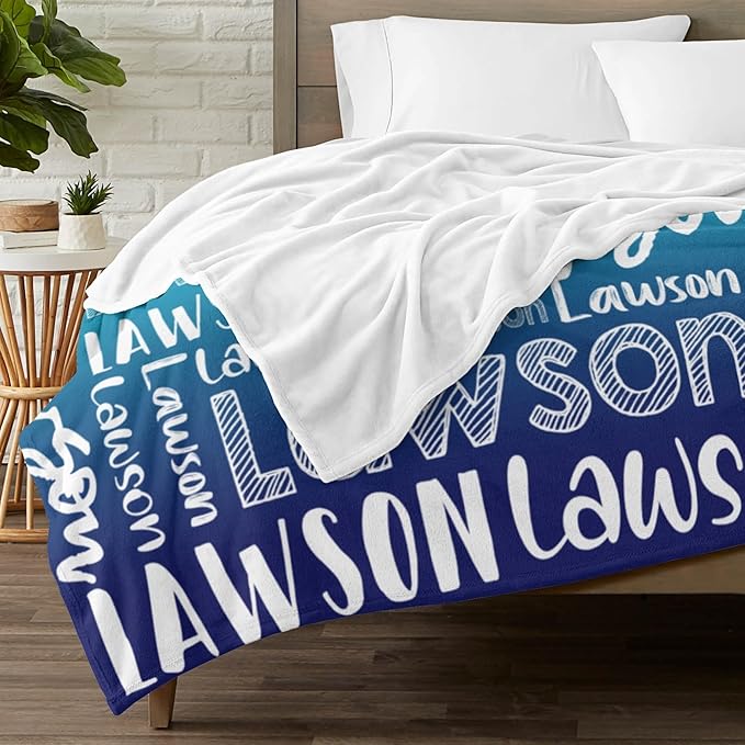 Dr.TOUGH Personalized Blankets with Name Customized Baby Blankets for Girls Boys Adults Monogrammed Blankets and Throws Christmas Birthday Mothers Valentines Day Gift (Z-Colorful 01, 30''×40'')