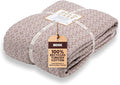 Gold Case Throw Blanket for Bed - 100% Recycled Turkish Cotton Blanket - Retro Lightweight Soft Throw Blankets for Bed & Living Room - Twin Size Cozy Blankets - 71x90 - Beige