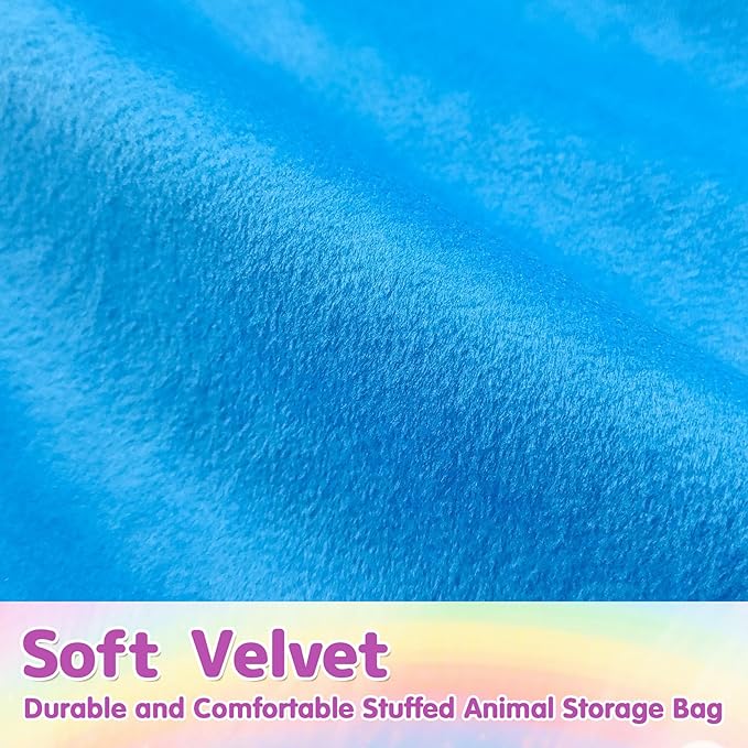 Jorbest Stuffed Animal Bean Bag Storage, Cute Construction Stuffed Animal Storage for Kids and Adults, Luxury Velvet Bean Bag Covers Only without Filling, (200 L/52 Gal)