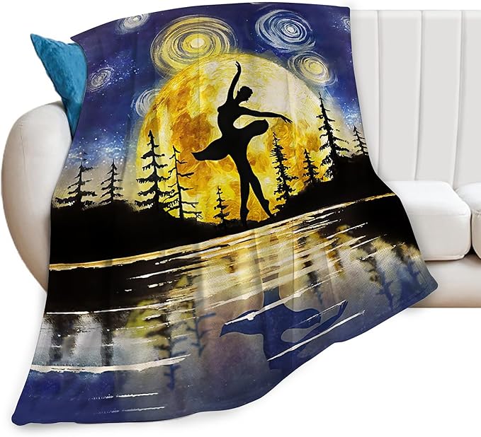 Dance Gifts for Girls & Boys - Soft, Warm Fleece & Flannel Plush Blankets for Bed, Sofa, Couch - 50"x60"