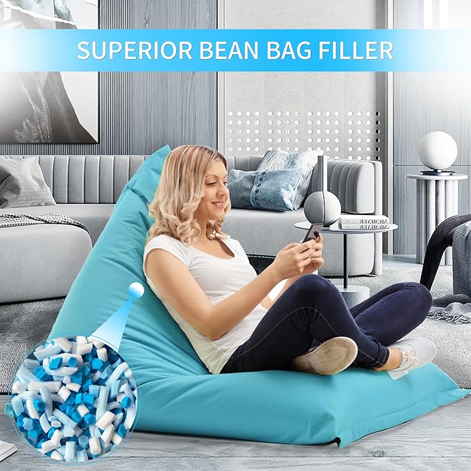 20LBS Shredded Memory Foam Filling Bean Bag Filler, Added Gel Particles Comfortable and Soft,Very Suitable for Filling Bean Bags, Pillows,Dog beds, Sofa Mats