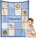 Personalized Baby Blankets with Name Christian Gift for Baby Plush Baptism Blanket Scripture Quote Swaddle Bible Verse Blanket for Newborn Birthday Christmas Christening Godchild Gift