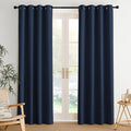 NICETOWN Navy Blue Blackout Curtains 84 inch Long, Thermal Grommet Privacy Energy Saving Shades for Bedroom, Living Room, Bathroom, Laundry, Patio, Closet - Waterproof, 2 Panels, W52 x L84