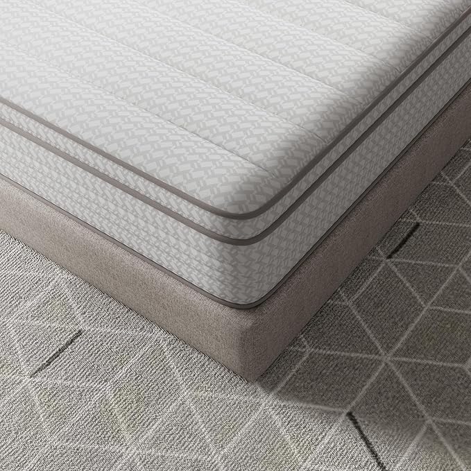 Novilla 12 Inch King Size Mattress, Hybrid King Mattresses in a Box with Smarts™ Coil Pocket Spring for Pressure Relief, Medium Firm Colchones with Comfort Foam, CertiPUR-US Certified