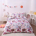 JSD Pink Gamer Kids Duvet Cover Set Full Size, 3 Piece Soft Printed Microfiber Comforter Cover with Pillow Sham Zipper Closure, Comforter Not Included