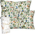 Silk Pillowcase 2 Pack - Pillow Cases 20" x 36" King Size Set of 2 for Hair and Skin Smooth Soft Breathable with Hidden Zipper Cooling Pillow Covers for Sleeping, Butterfly Plant