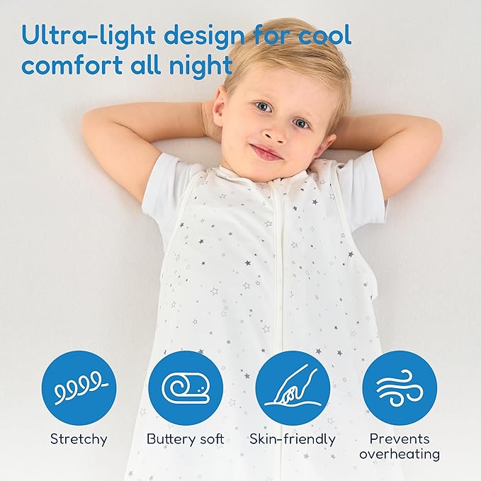 TotAha Toddler Sleep Sack 2T-4T, Soft Wearable Blanket Baby Sleep Bag, Light 0.5 TOG or Medium-weight 1.0 TOG Sleeping Sacks
