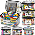 6 Pack Extra Large Clear Toy Storage Bags with Tag and Manual Pocket – Versatile Waterproof Organizer Bags for Lego Bricks, Board Games, Building Blocks, Puzzles, Dolls, Books (XX-Large Size, Black)