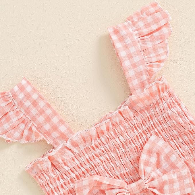 Newborn Baby Girl Bodysuit Sleeveless Halter Frill Romper One-piece Jumpsuit with Headband Summer Clothes Set