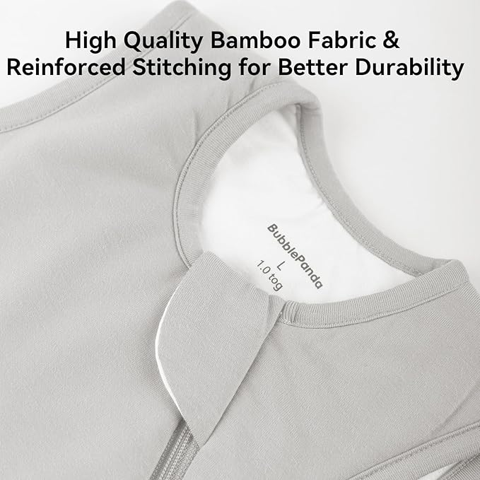 BubblePanda Rayon Made from Bamboo Sleep Sack 2t-3t 0.5 Tog Soft Lightweight Toddler Sleep Sack 24-36 Months for Babies 2-Way Zipper Wearable Blanket Baby 3t