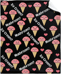 Thuswarm Mushroom Or Ice Cream Flannel Throw Blanket Warm Cozy Soft Funny Print Blankets for Bed Couch Sofa Room Decoration Gifts 40"×30" XSmall for Pets