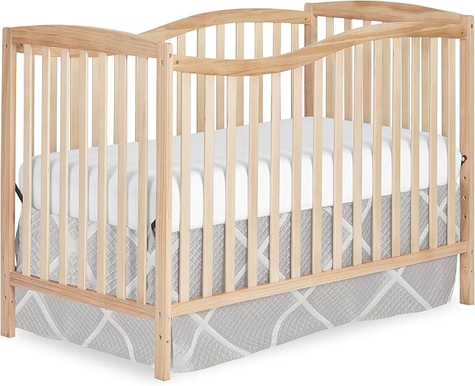 Dream On Me Chelsea 5-in-1 Convertible Full-Size Baby Crib in Natural, GreenGuard Gold & JPMA, Pinewood, 4 Mattress Heights, Converts to Toddler, Day & Full-Size Bed, Modern Classic Nursery