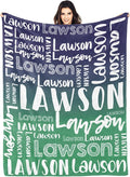 Dr.TOUGH Personalized Blankets with Name Customized Baby Blankets for Girls Boys Adults Monogrammed Blankets and Throws Christmas Birthday Mothers Valentines Day Gift (Z-Colorful 02, 30''×40'')