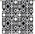 Mid Century Geometric Floral Curtains,Vintage 70s Window Treatments for Boys Girls Kids Bedroom Curtains,Boho Black and White Floral Curtains 55"" W X 63"" L, Style-10