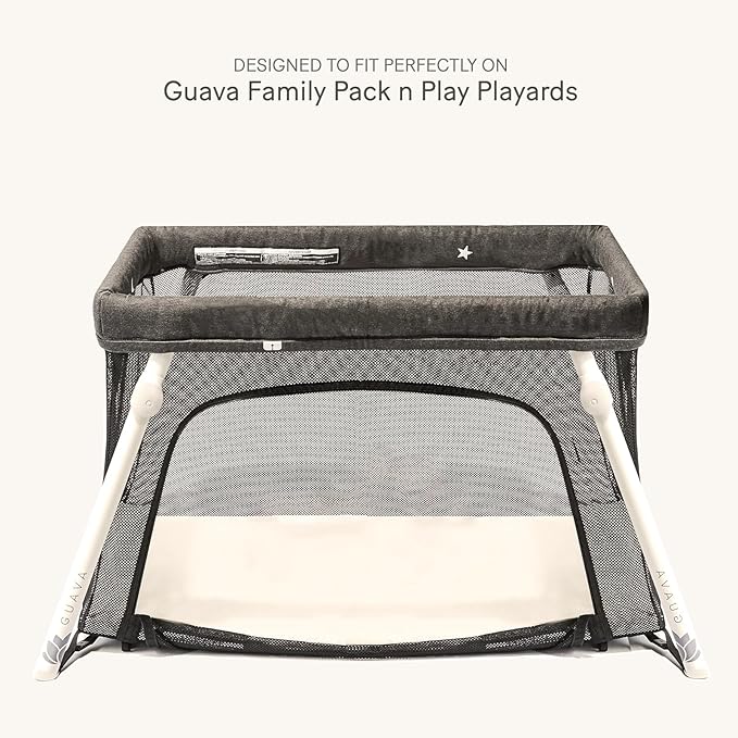 lulumoon Fitted Pack and Play Sheets: Soft Muslin Cotton for Guava Family Playard Mattress - Neutral Colors for Boys and Girls