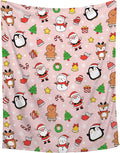 Ultra Soft Cute Christmas Blanket - Plush Cozy Holiday Blanket for Travel/Camping/Picnic - 50"x60" - Teens/Travel Size