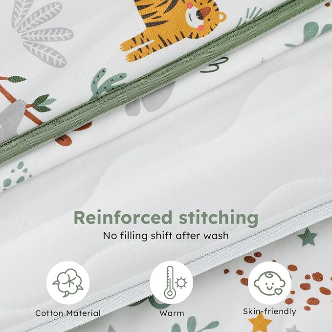 Baby Sleep Sack 12-18 Months, 2.5 TOG Cotton Winter Baby Wearable Blanket with 2-Way Zipper, Warm Soft Sleeping Bag for Toddler Boy Girl, Large Giraffe
