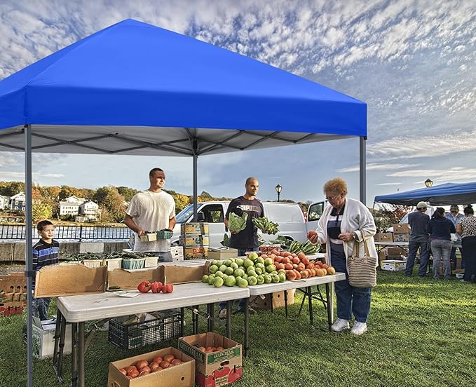 ABCCANOPY Pop Up Canopy - Outdoor Patio Portable Canopy Tent Heavy Duty for Backyard and Deck with 4 Sandbags(Royal Blue, 12x12)