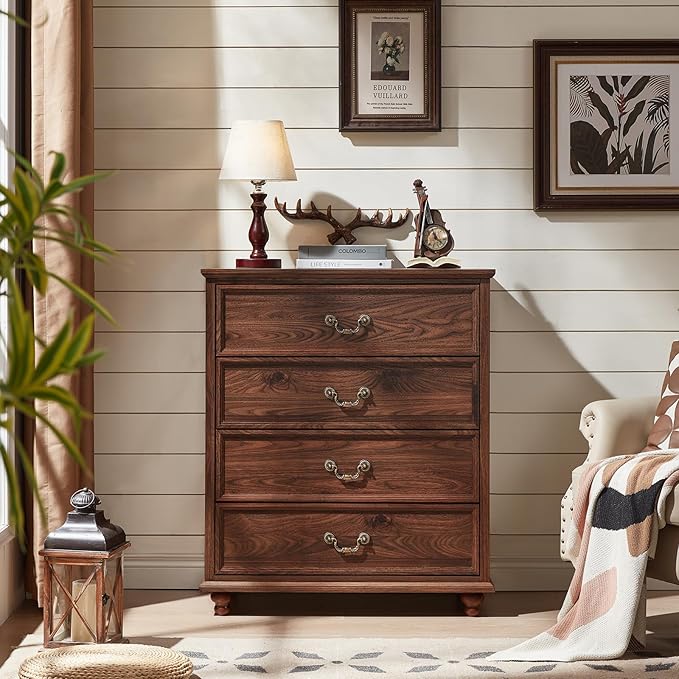 Bedroom Dresser Sets, 54" Wide 7 Drawers Dresser and 37" Tall 4 Drawers Dresser, Wooden 2 Piece Bedroom Furniture Set, Chest of Drawer for Bedroom, Home, Living Room, Hallway, Brown