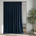 StangH Extra Wide Room Divider Curtains Navy Blue Velvet Blackout Thermal Energy Efficient Window Drapes for Home Theater Apartment Living Room Bedroom, W100 x L108, 1 Panel