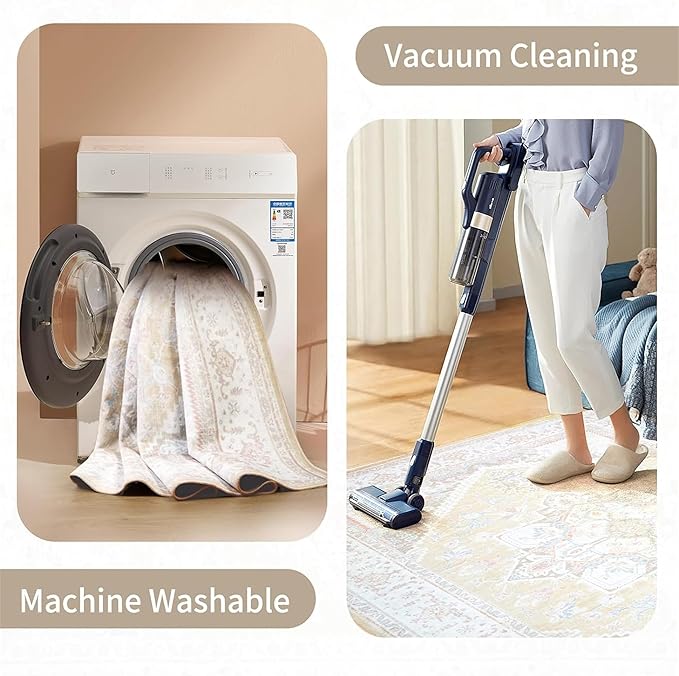 Machine Washable Rainbow Rugs Bedroom Fluffy Plush Soft Area Rugs Star Rainbow Patterns Living Room Non-Slip Indoor Flooring Kids Girls Boys Home Decor Aesthetics 4x5ft
