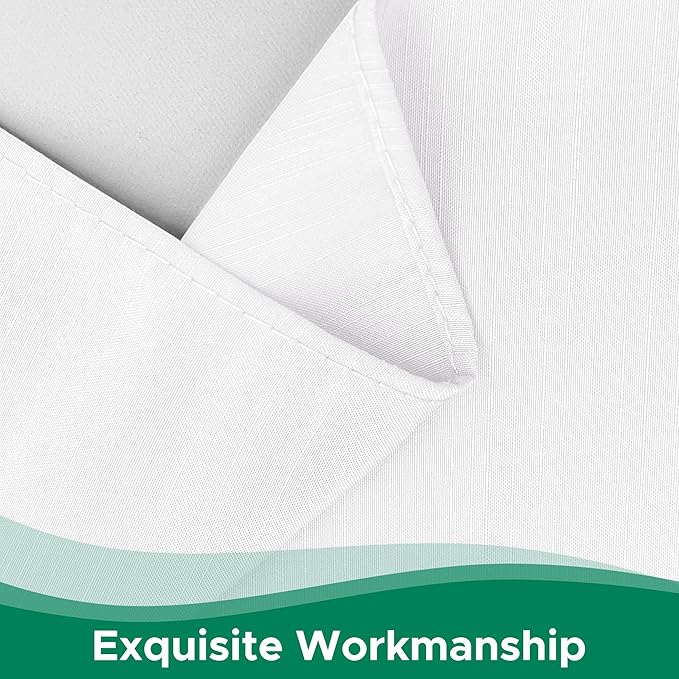 Biscaynebay Wrap Around Bed Skirts for Twin & Twin XL Beds 15" Drop, White Adjustable Elastic Dust Ruffles Easy Fit Wrinkle & Fade Resistant Silky Luxurious Fabric Machine Washable