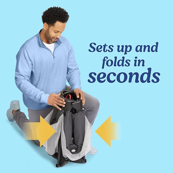 Graco Pack ’n Play Portable Playard, Compact Fold, Mesh Storage Pouch, Lightweight Playpen, Reign