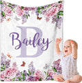Ships Next Day, Personalized Baby Blankets, Custom Baby Blanket with Name for Girls,Gift for Chrismas Birthday Memorial Day, Customized Flannel Blanket for Kids Adults 50"X60"