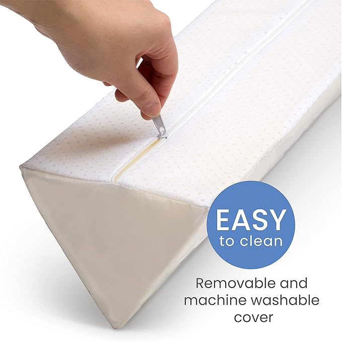 Delta Children Extra Long Foam Bedrail Bumper - Guardrail for Toddlers & Kids with Water-Resistant, Non-Slip & Machine Washable Cover - 2pk, White