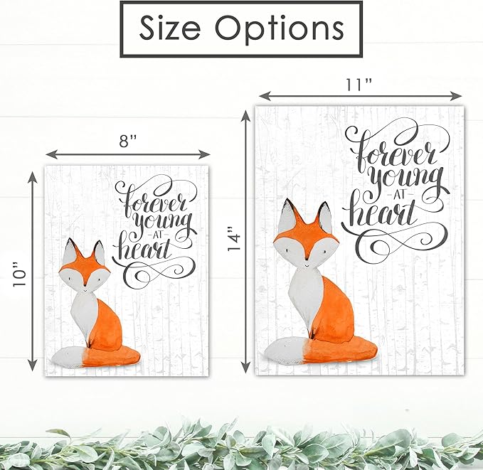 Fox Art Prints (Set of 4) - Unframed - 11X14s | Wall Decor to Bring Nature's Charm Indoors | A Stunning Addition to Any Art Lover's Collection | Home Office Decor | Living Room Decor