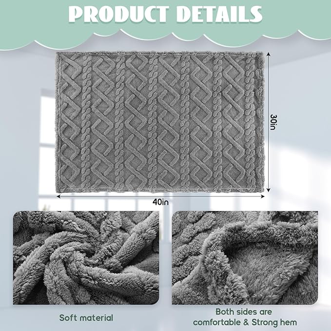 VitalCozy 4 Pcs Soft Fleece Baby Blankets Set 30" x 40" 3D Plush Warm Nursery Swaddling Bed Blanket Little Boys Girls Infant Toddlers and Newborn Receiving Gifts Blankets(Green Set)