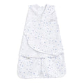 HALO 100% Cotton Sleepsack Swaddle, 3-Way Adjustable Wearable Blanket, TOG 1.5, Midnight Moons Blue, Small, 3-6 Months