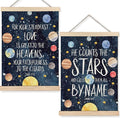 URLLUAE Solar System Poster Hanger Frame, Space Nursery Wall Art Decor,Solar System for Kids,Outer Space Room Decor for Boys Room,16x24 Inches Set of 2