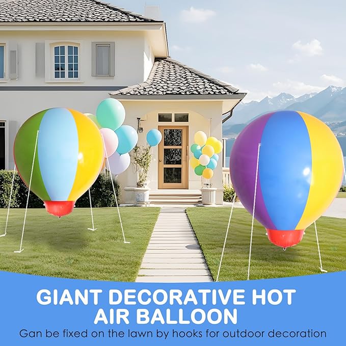 3FT Hot Air Balloon Decorations, Hanging Balloon for Girls Boys Baby, for Birthday Wedding Exhibitions, Coloured