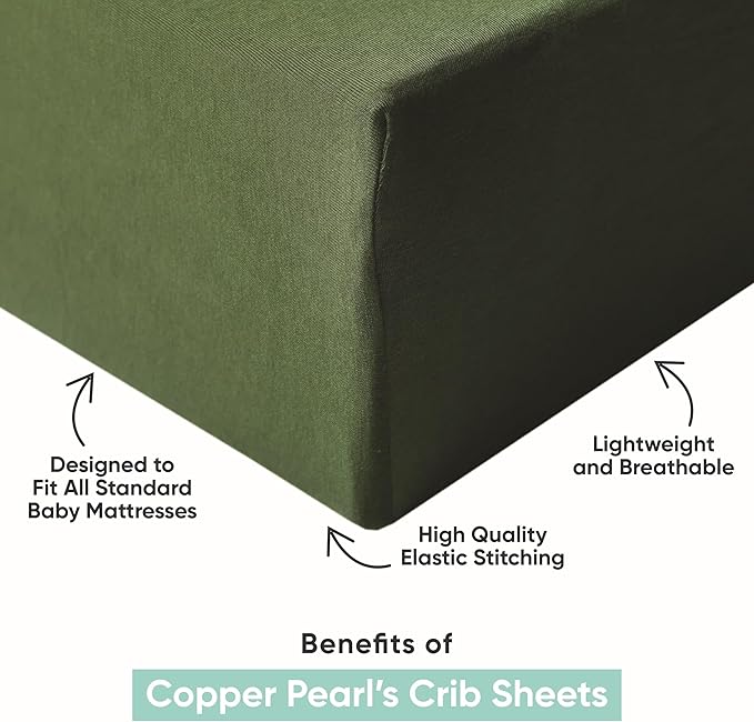 Copper Pearl Premium Knit Baby Crib Sheets for Boys and Girls Breathable and Soft, Fitted Crib Sheets for Standard Baby Mattresses, Diesel
