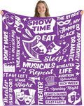 Theater Gifts for Christmas, Theater Blanket for Girls Women, Musical Theatre Gifts for Theatre Lovers, Birthday Gifts for Musical Lovers, Flannel Music Throw Blanket 50x60 in