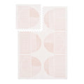 PopsyKosy Premium Baby Floor Play Mat - Thick & Cushioned 0.5 inch Playroom Foam Mat, Non-Toxic Odorless - 6 Tiles - Spacious 6x4 ft. - Stylish & Large, Waterproof for Kids & Toddlers - Cream Pink