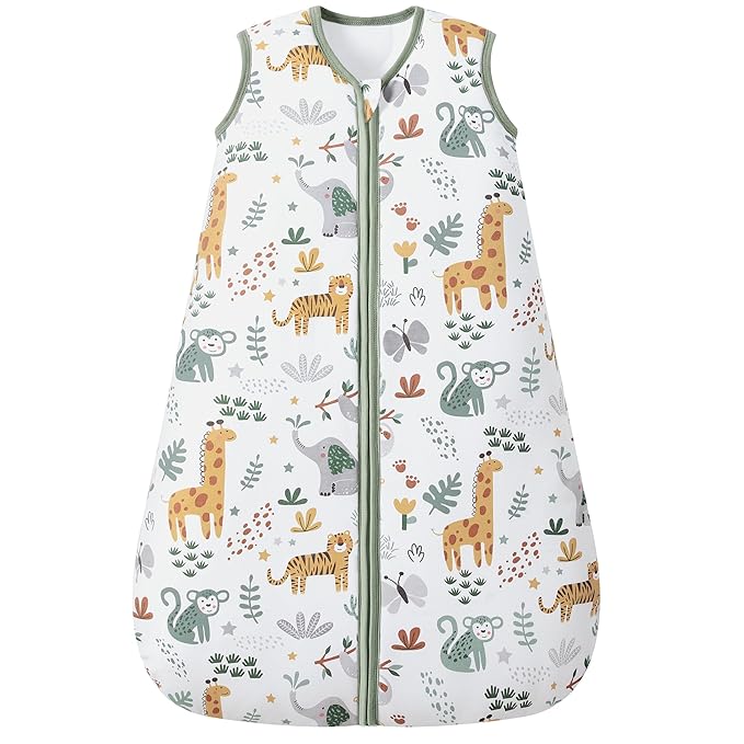 Baby Sleep Sack 18-24 Months, 2.5 TOG Cotton Winter Baby Wearable Blanket with 2-Way Zipper, Warm Soft Sleeping Bag for Toddler Boy Girl, XLarge Giraffe