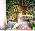 XMPMBM-Sunshine Forest backsplash Decorative Wallpaper Large Tree Bedroom Bathroom Wall Mural- W 88" X H 59"（36 Square Foot）